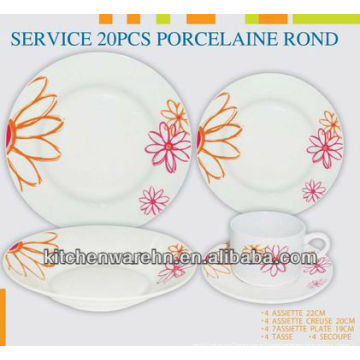 20pcs ceramic plate dinner set